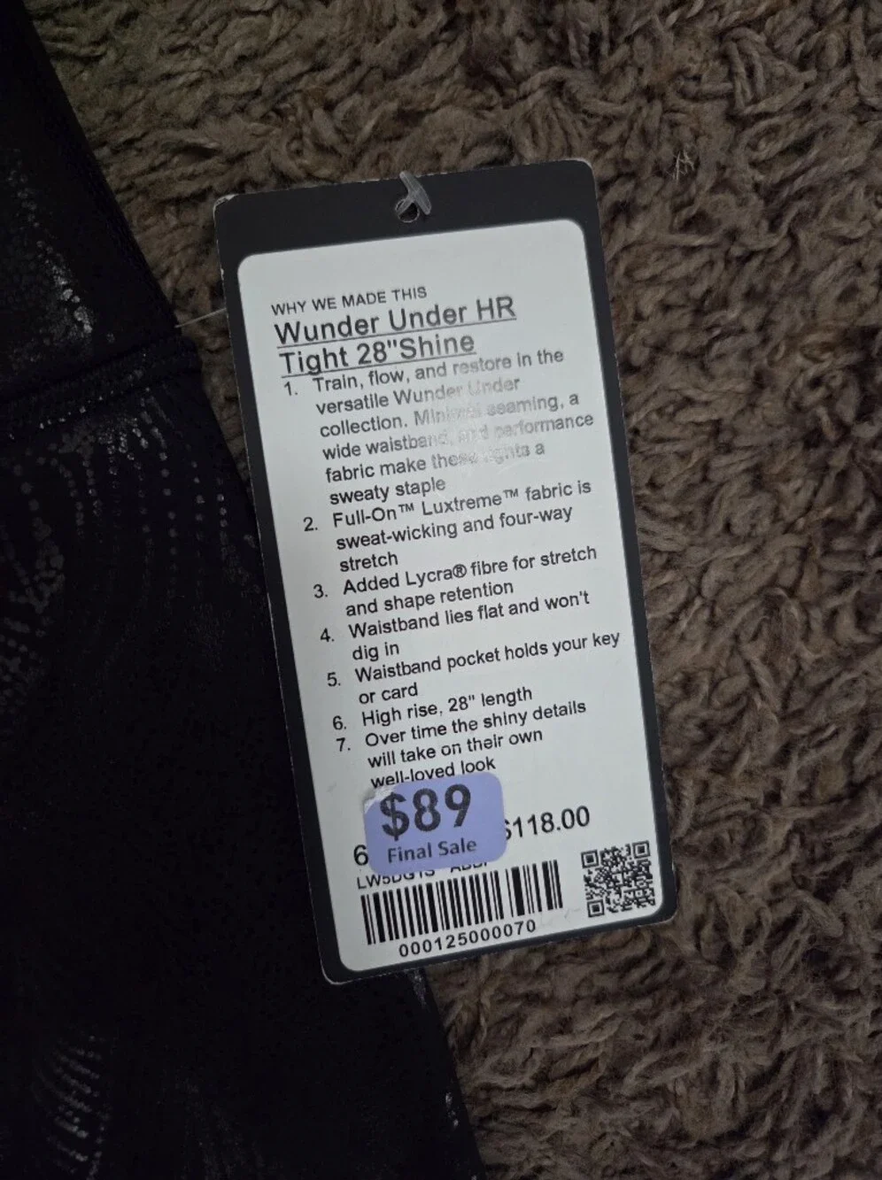 Lululemon Wunder Under High-Rise Shine